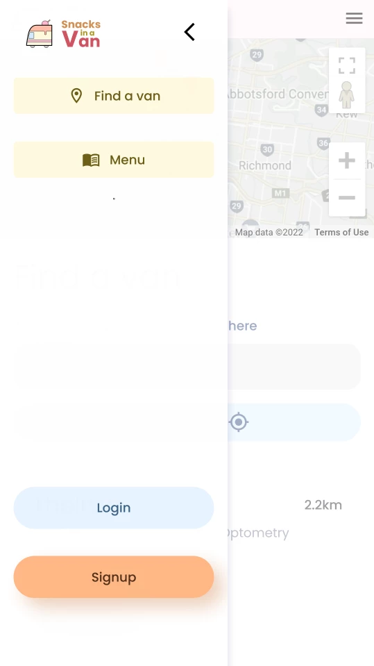 Navigation menu on mobile
