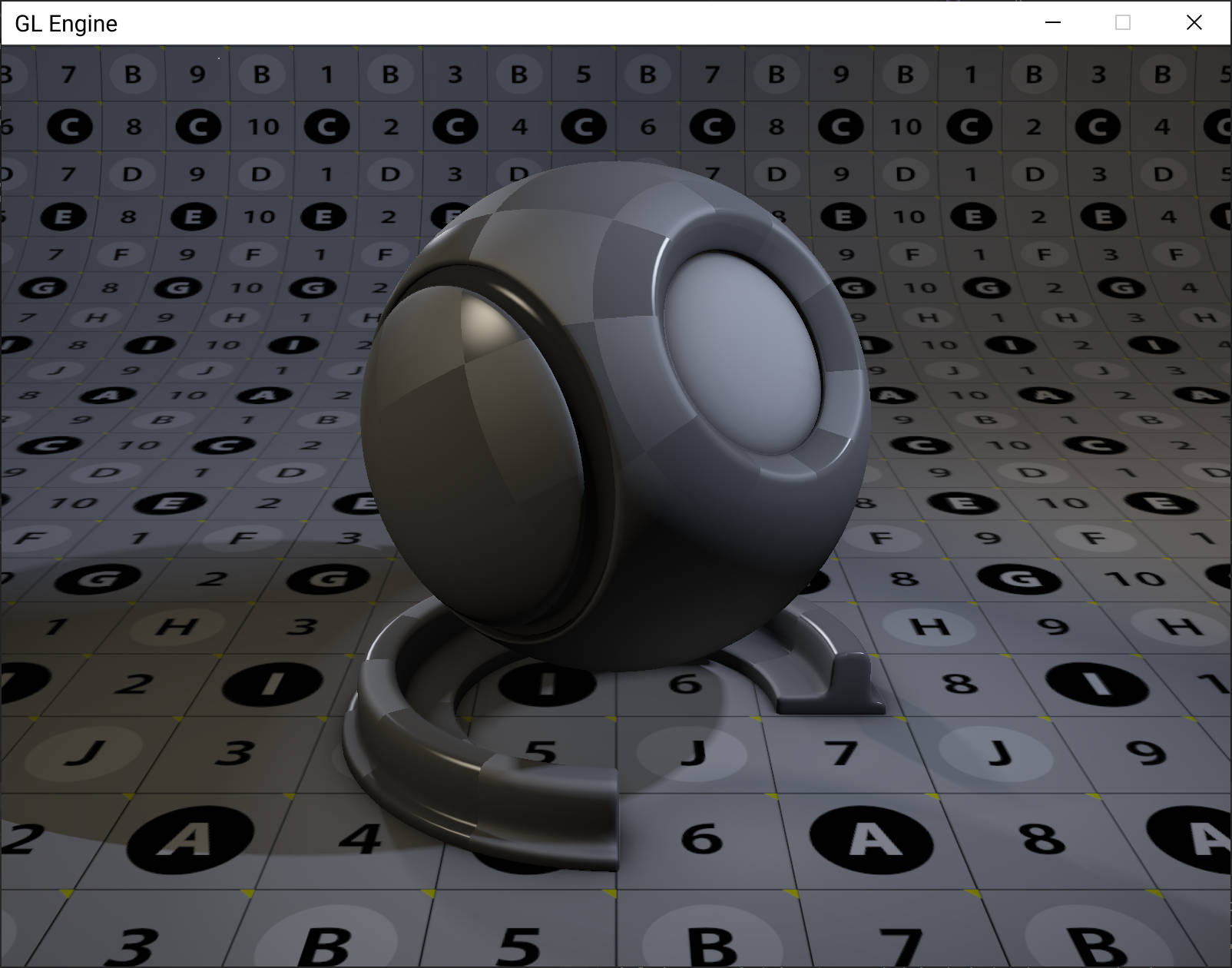 Shader ball with roughness map