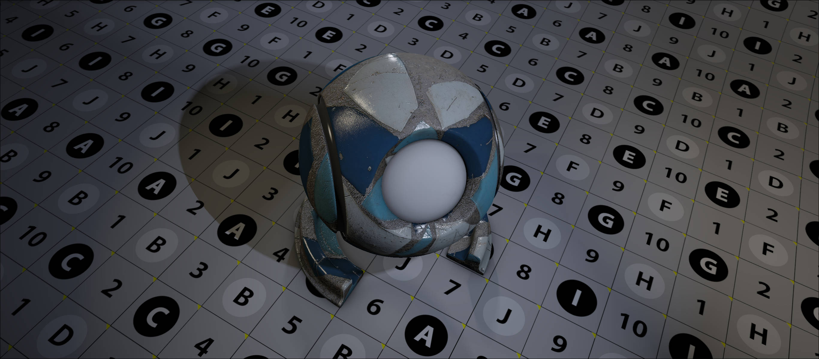 Shader ball with normal and specular maps